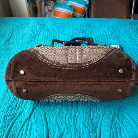 Vintage Coach Top Handle Satchel with Matching Wallet in Mini Monogram Pattern - Picture 10 of 16